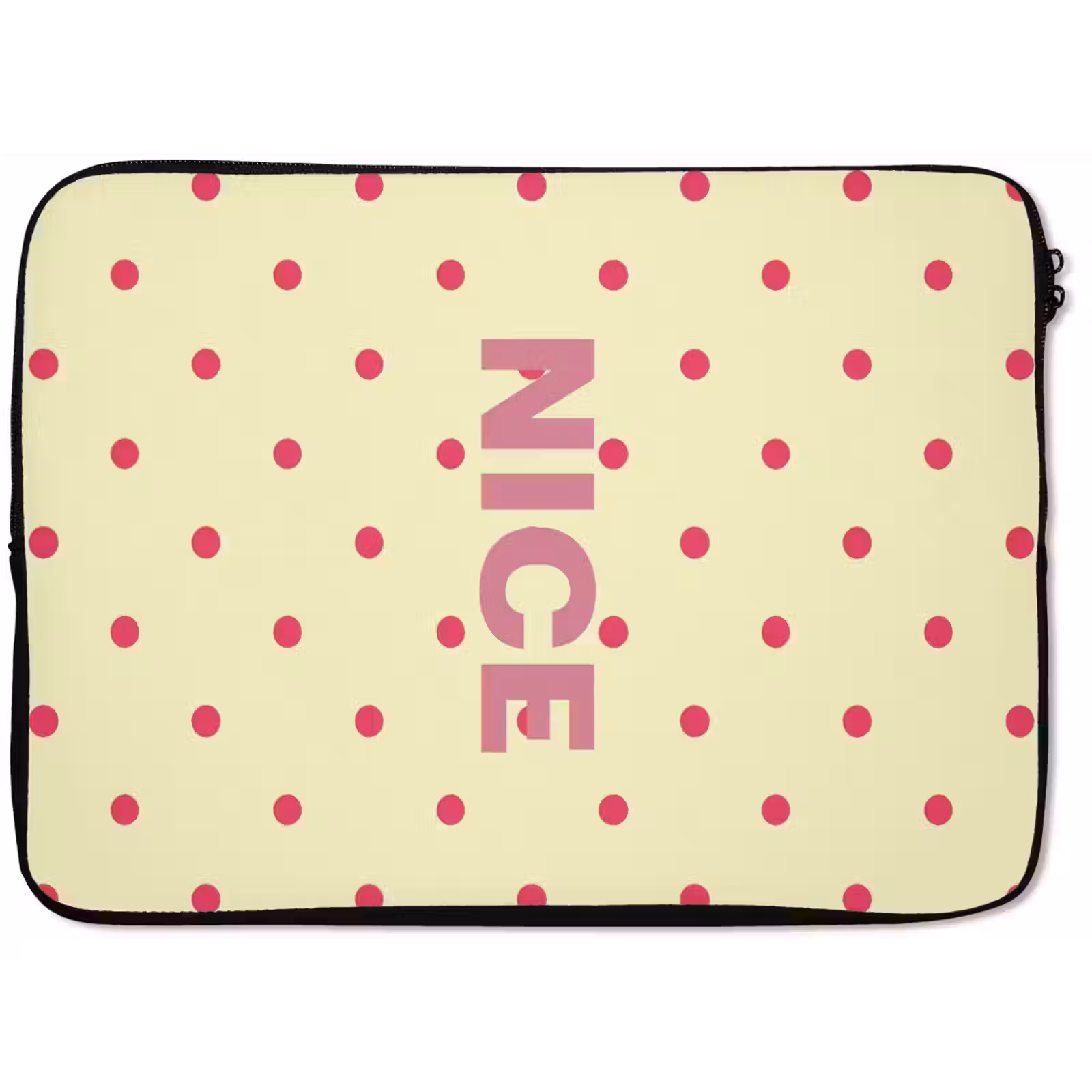 Laptophoes - Nice - Stippen - Roze - Geel — 1