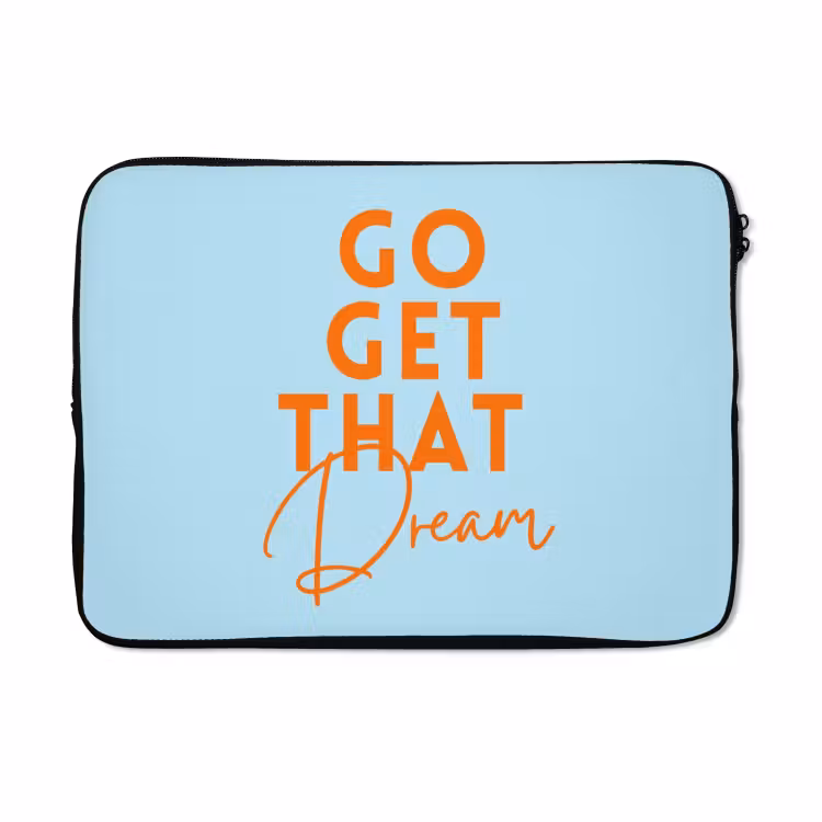 Laptophoes - Blauw - Oranje - Tekst — 5