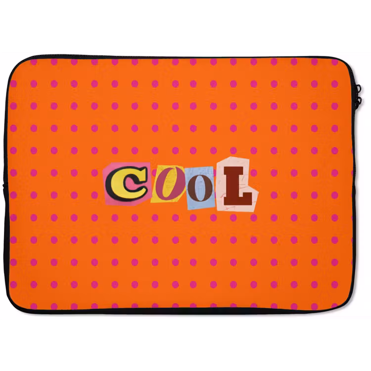 Laptophoes - Cool - Stippen - Oranje — 1