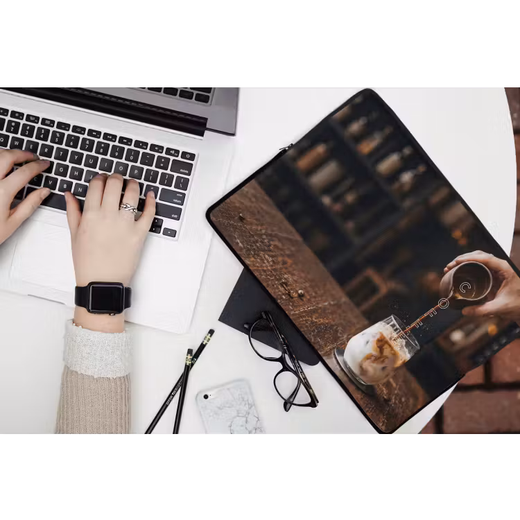 Laptophoes - Espresso - Melk - Café — 3