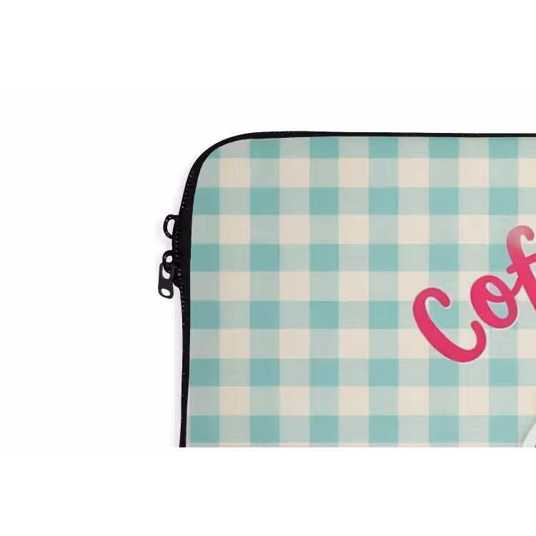 Laptophoes - Koffie - Klok - Groen — 6