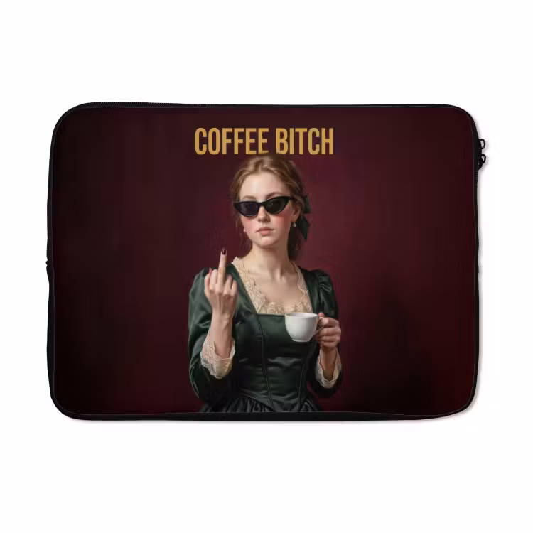 Laptophoes - Koffie - Vrouw - Middelvinger — 5
