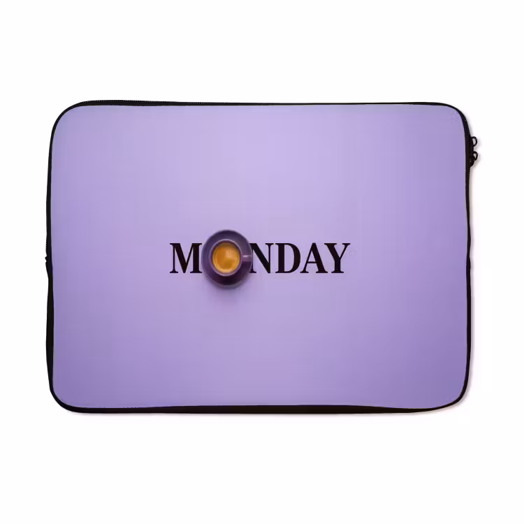 Laptophoes - Maandag - Mok - Koffie - Paars — 5
