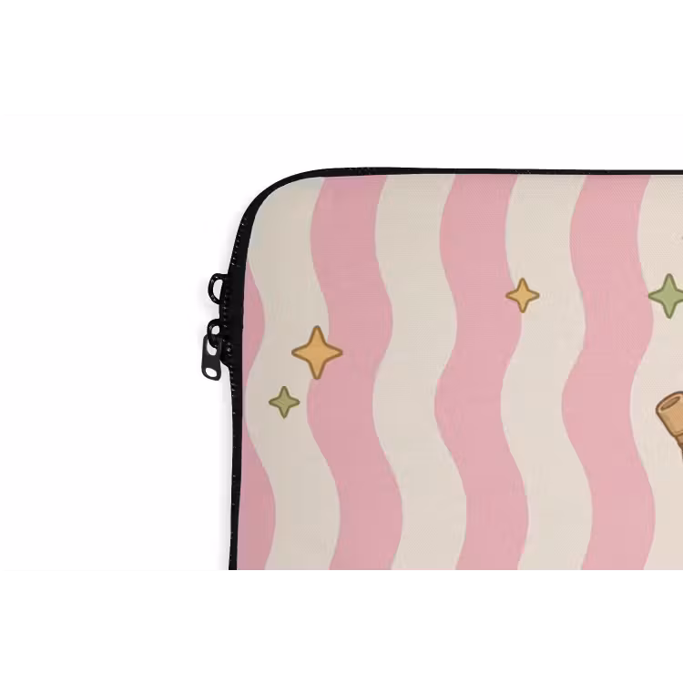Laptophoes - Matcha - Hond - Roze - Groen — 6