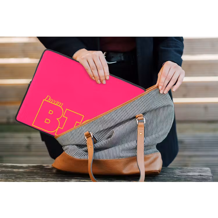 Laptophoes - Minimalistisch - Roze - Dream big - Grafisch — 4