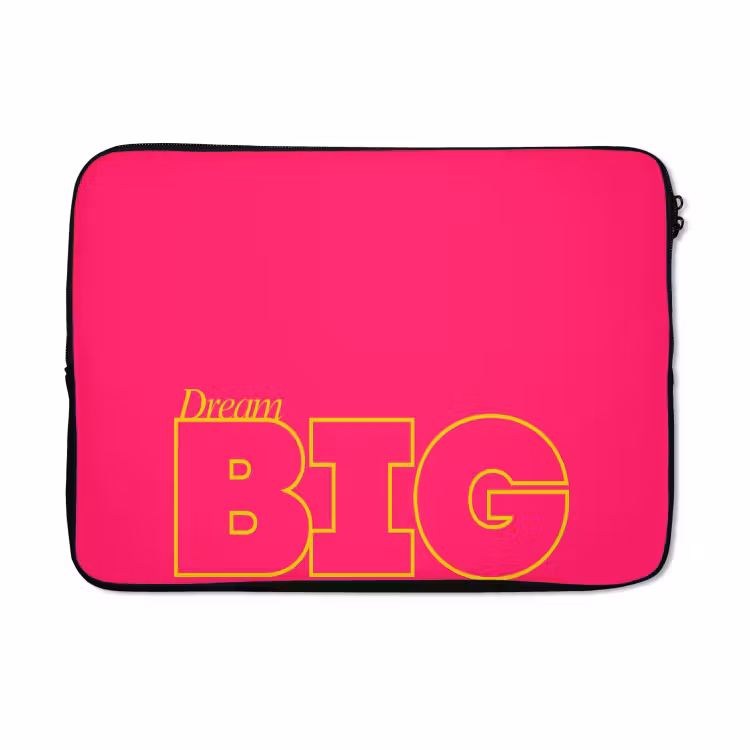 Laptophoes - Minimalistisch - Roze - Dream big - Grafisch — 5