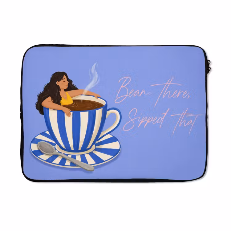 Laptophoes - Mok - Koffie - Vrouw - Paars — 5