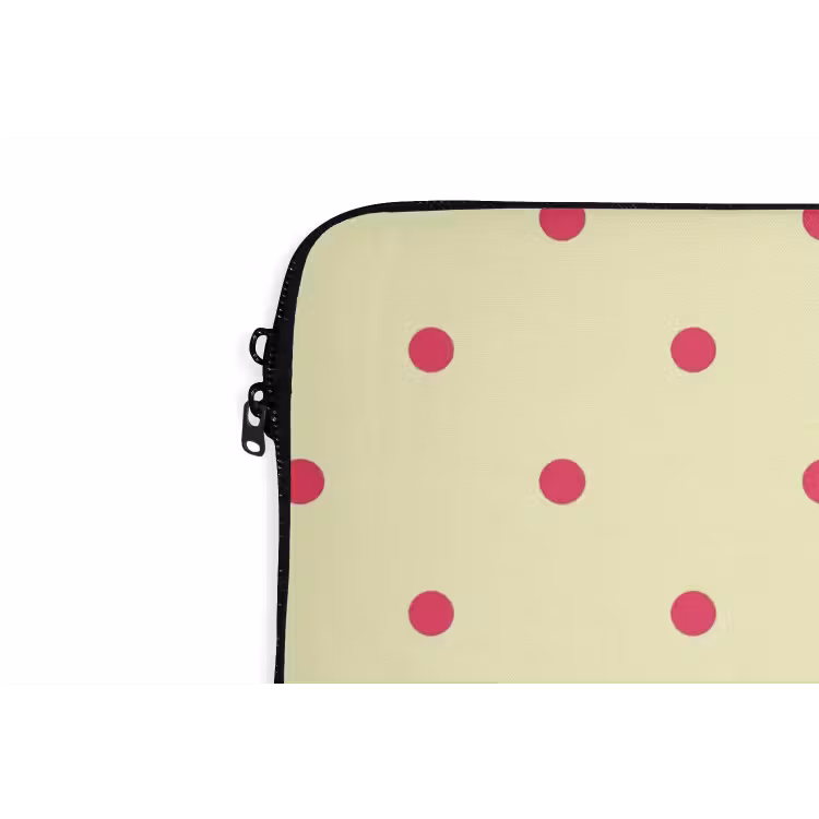 Laptophoes - Nice - Stippen - Roze - Geel — 6