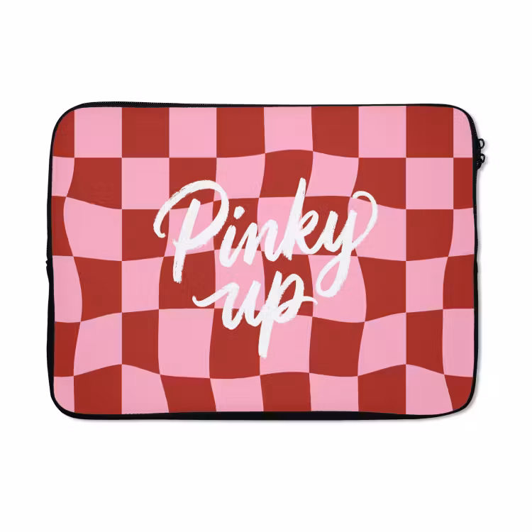 Laptophoes - Pinky up - Geblokt - Bordeauxrood — 5