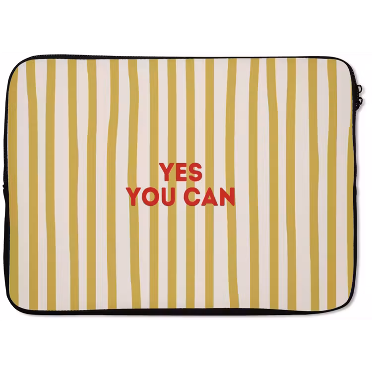 Laptophoes - Strepen - Abstract - Yes you can - Rood — 1