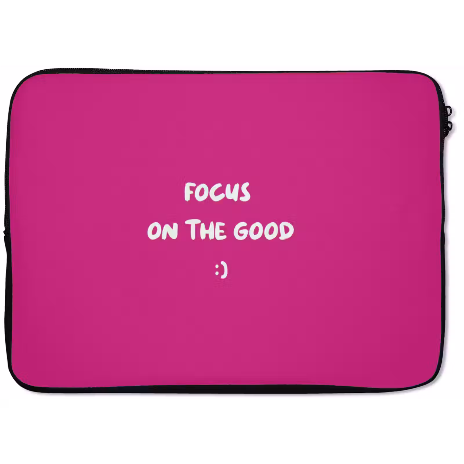 Laptophoes - Focus - Smiley - Roze — 1