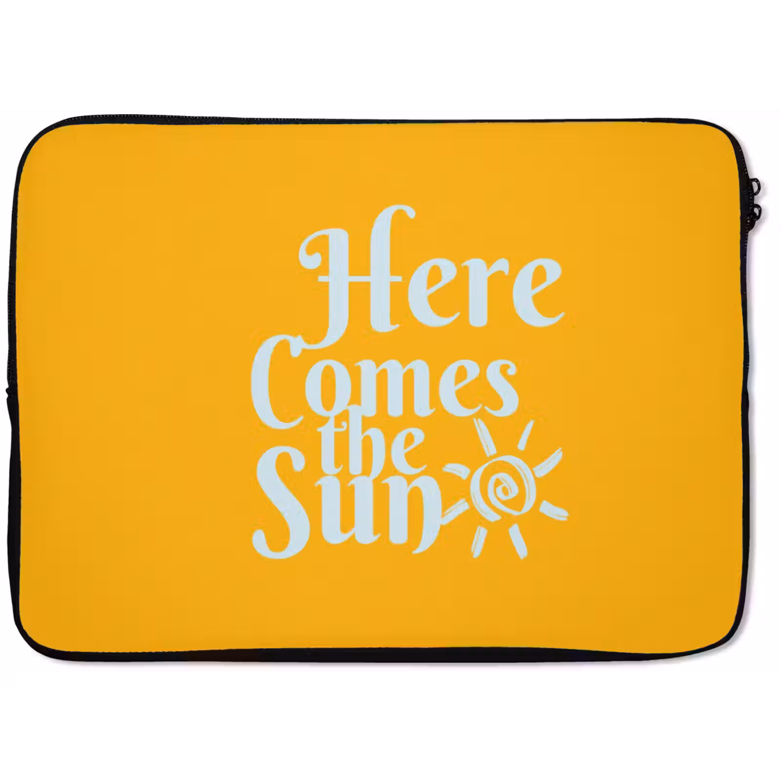 Laptophoes - Geel - Blauw - Here comes the sun — 1