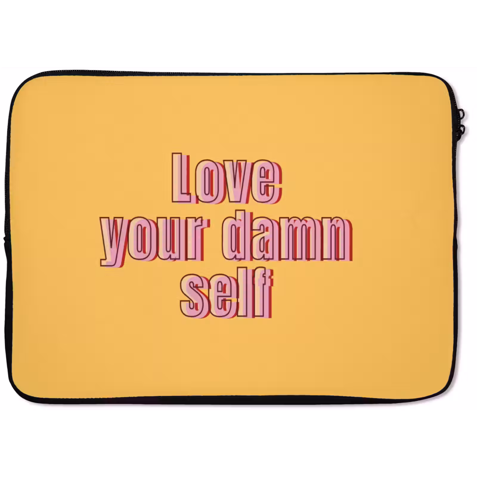 Laptophoes - Love yourself - Roze - Geel — 1