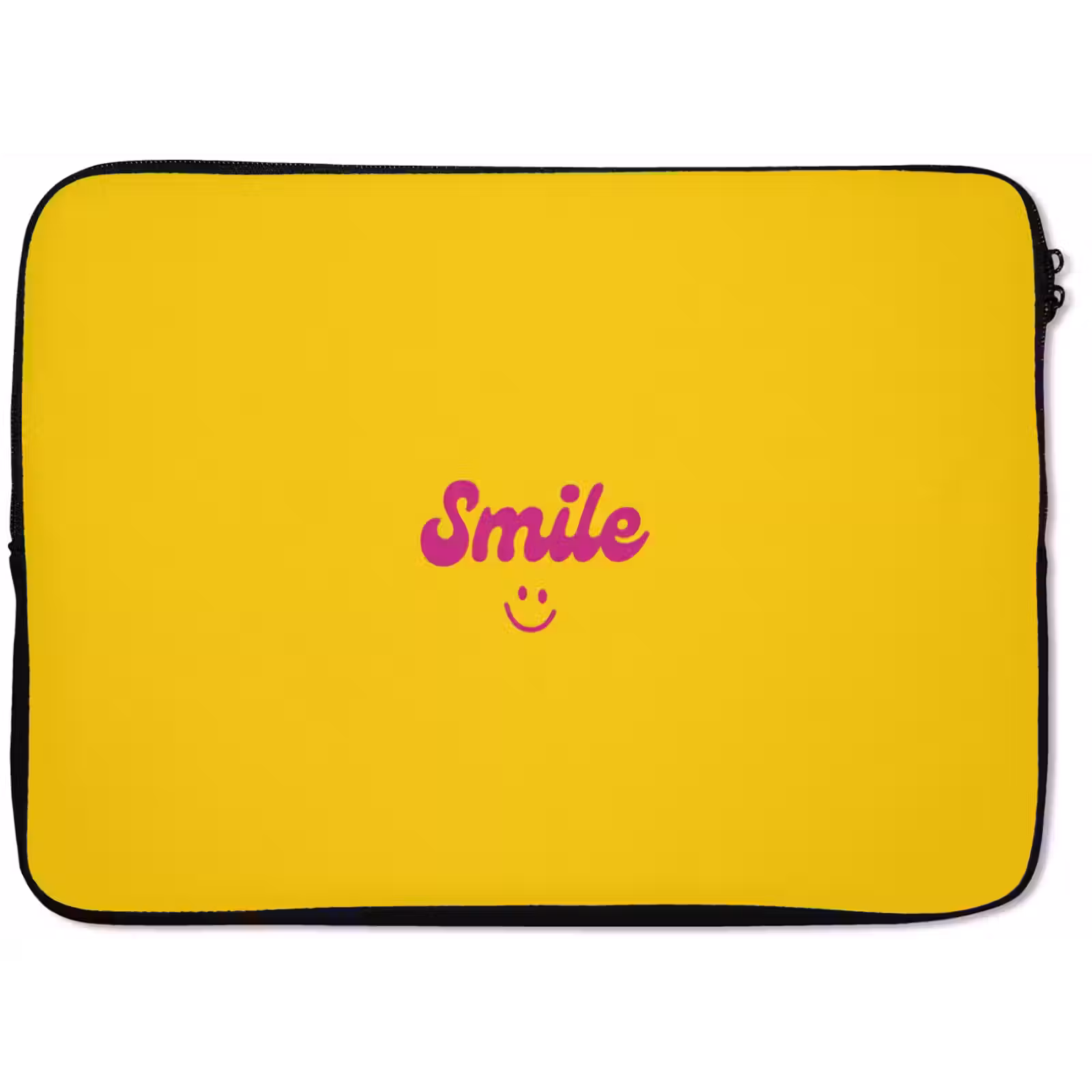 Laptophoes - Smile - Geel - Roze — 1
