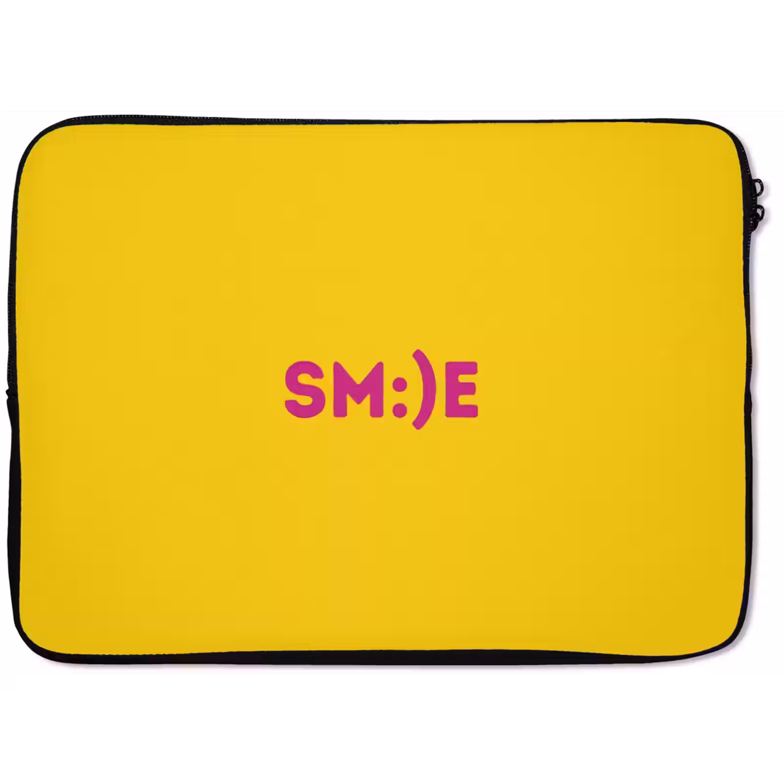 Laptophoes - Smile - Roze - Geel — 1