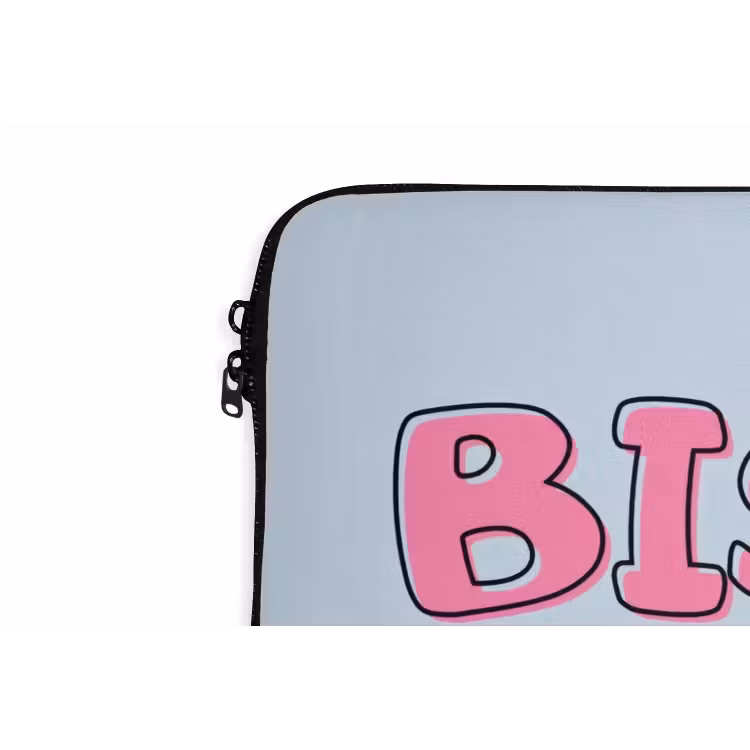 Laptophoes - Bisou - Blauw - Roze - Lippen — 6