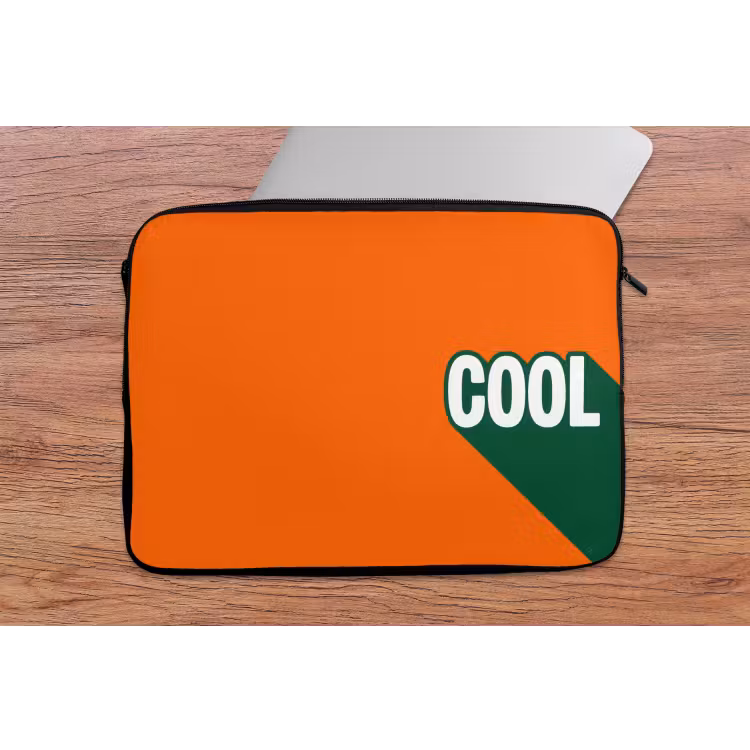 Laptophoes - Cool - Oranje - Groen — 2