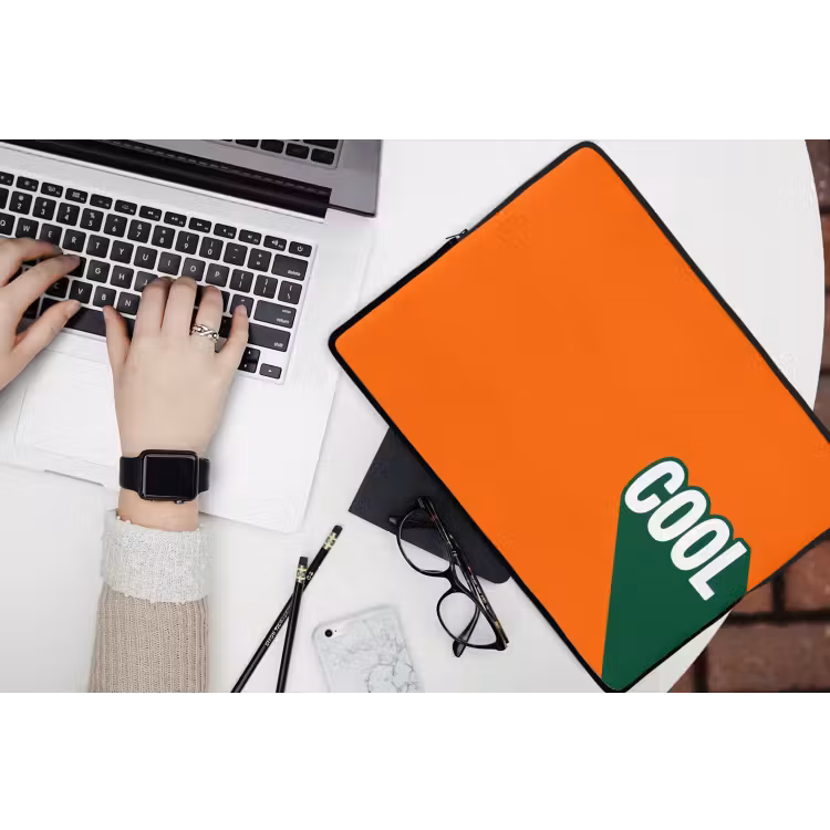 Laptophoes - Cool - Oranje - Groen — 3