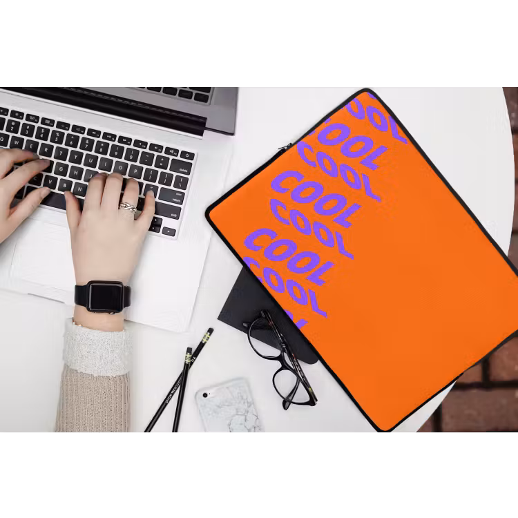 Laptophoes - Cool - Paars - Oranje — 3