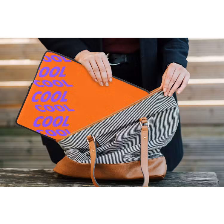 Laptophoes - Cool - Paars - Oranje — 4