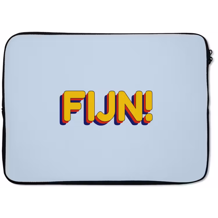 Laptophoes - Fijn - Geel - Oranje — 1