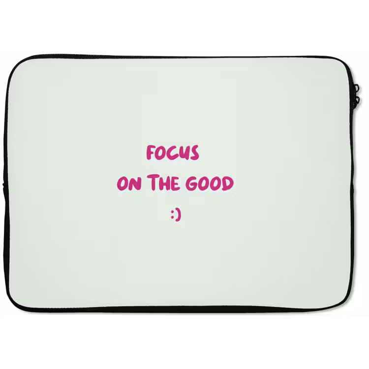 Laptophoes - Focus - Beige - Roze - Smiley — 1