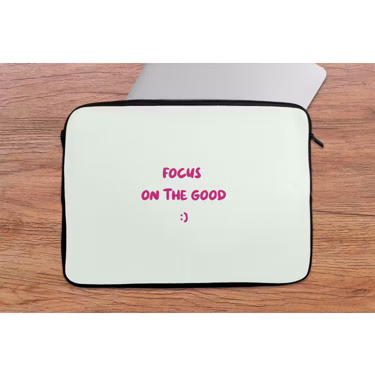 Laptophoes - Focus - Beige - Roze - Smiley — 2