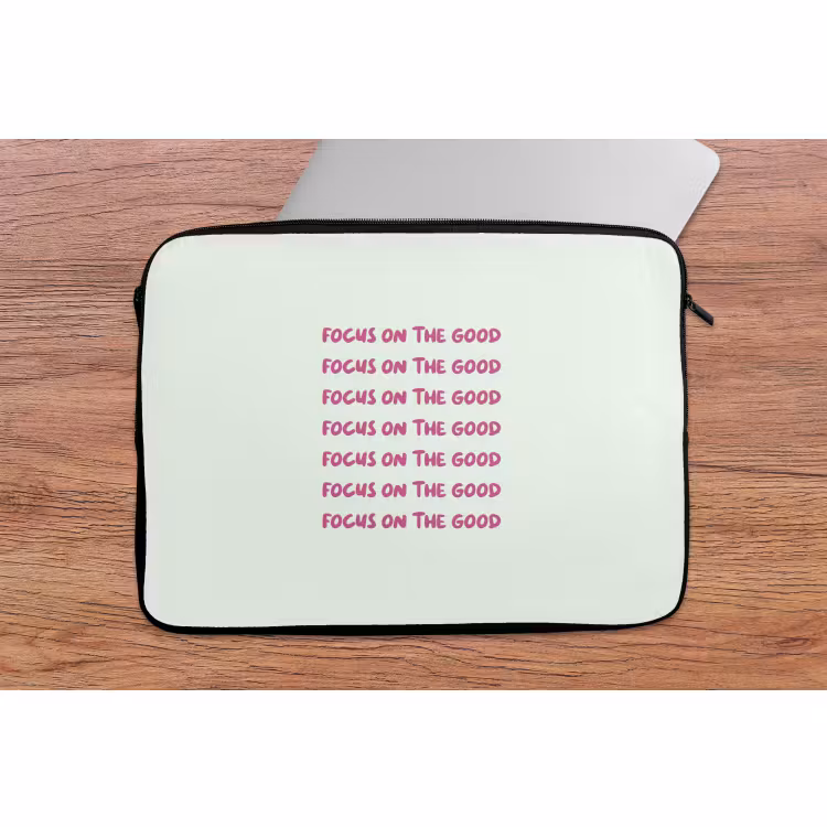 Laptophoes - Focus on the good - Roze — 2