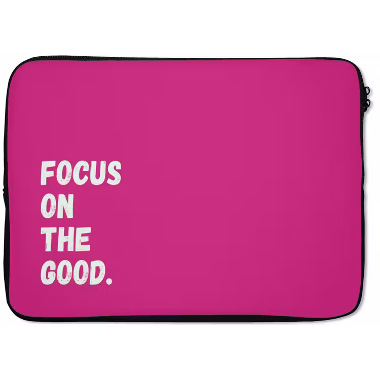 Laptophoes - Focus on the good - Roze - Simple — 1