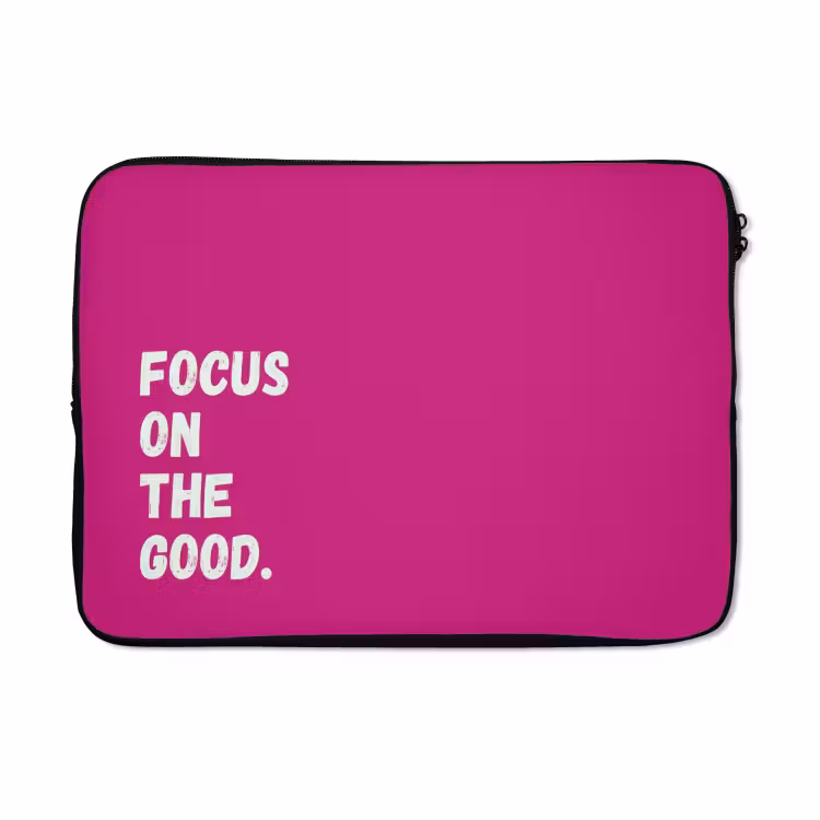 Laptophoes - Focus on the good - Roze - Simple — 5