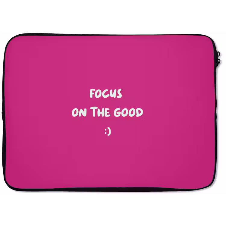 Laptophoes - Focus - Smiley - Roze — 1