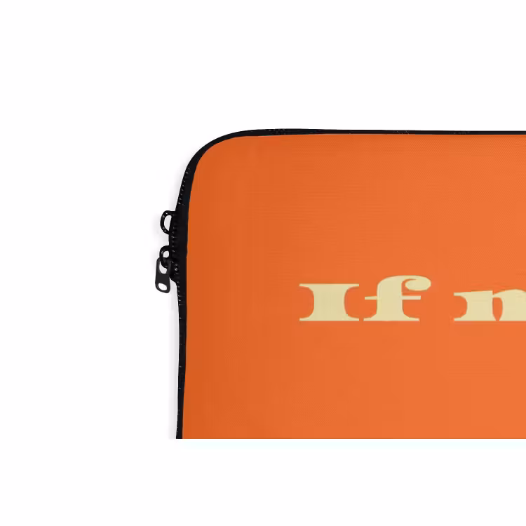 Laptophoes - If not now then when - Oranje - Geel - Levendig — 6