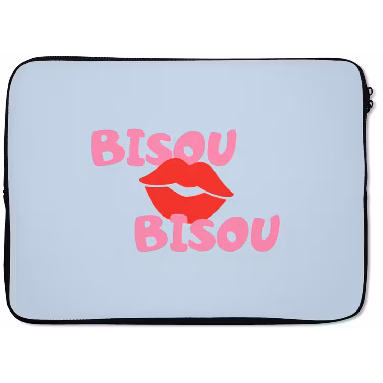 Laptophoes - Lippen - Bisou - Blauw — 1