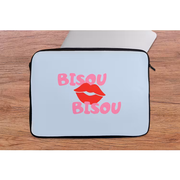 Laptophoes - Lippen - Bisou - Blauw — 2