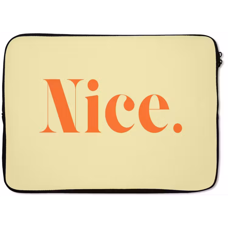 Laptophoes - Nice - Oranje - Geel - Minimalistisch — 1