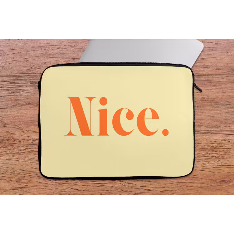 Laptophoes - Nice - Oranje - Geel - Minimalistisch — 2
