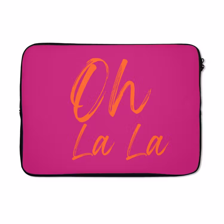 Laptophoes - Oh la la - Oranje - Roze — 5