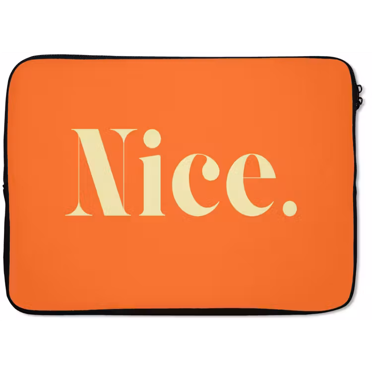 Laptophoes - Oranje - Gebroken wit - Nice — 1
