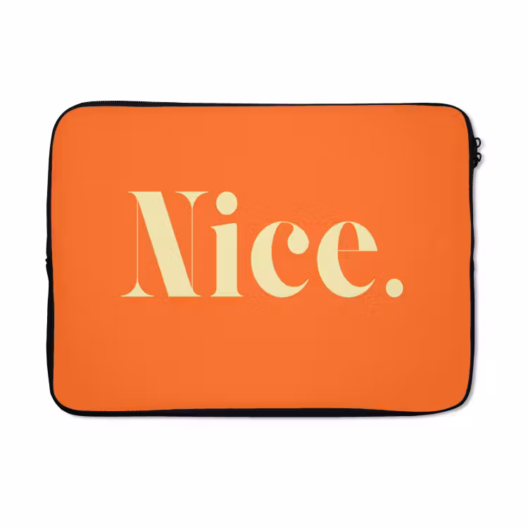 Laptophoes - Oranje - Gebroken wit - Nice — 5