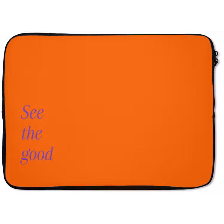 Laptophoes - See te good - Paars - Oranje — 1