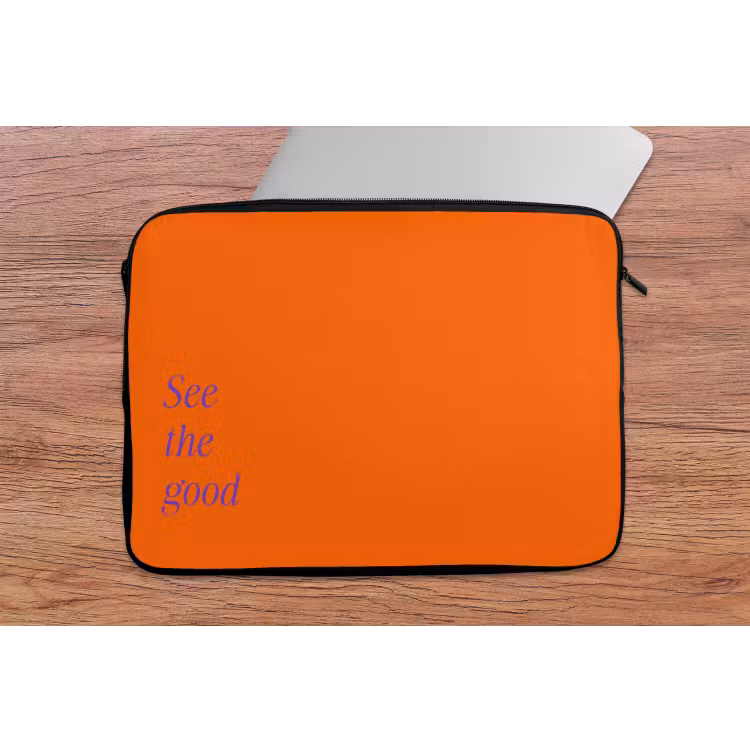 Laptophoes - See te good - Paars - Oranje — 2