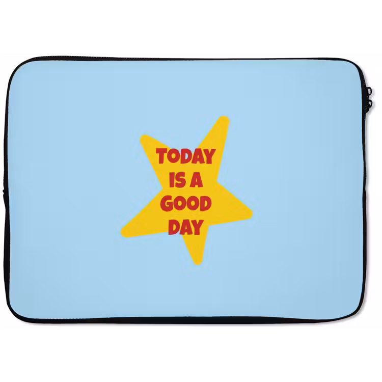 Laptophoes - Ster - Today is a good day - Blauw — 1