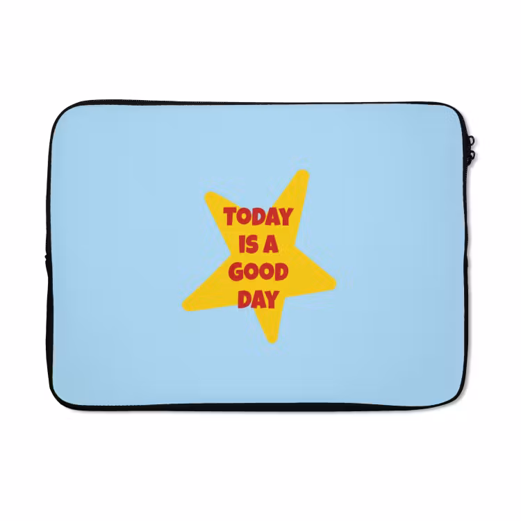 Laptophoes - Ster - Today is a good day - Blauw — 5
