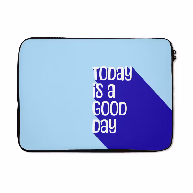 Laptophoes - Today is a good day - Blauw - Schaduw — 5
