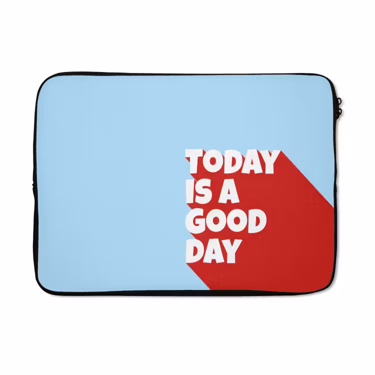 Laptophoes - Today is a good day - Rood - lichtblauw — 5