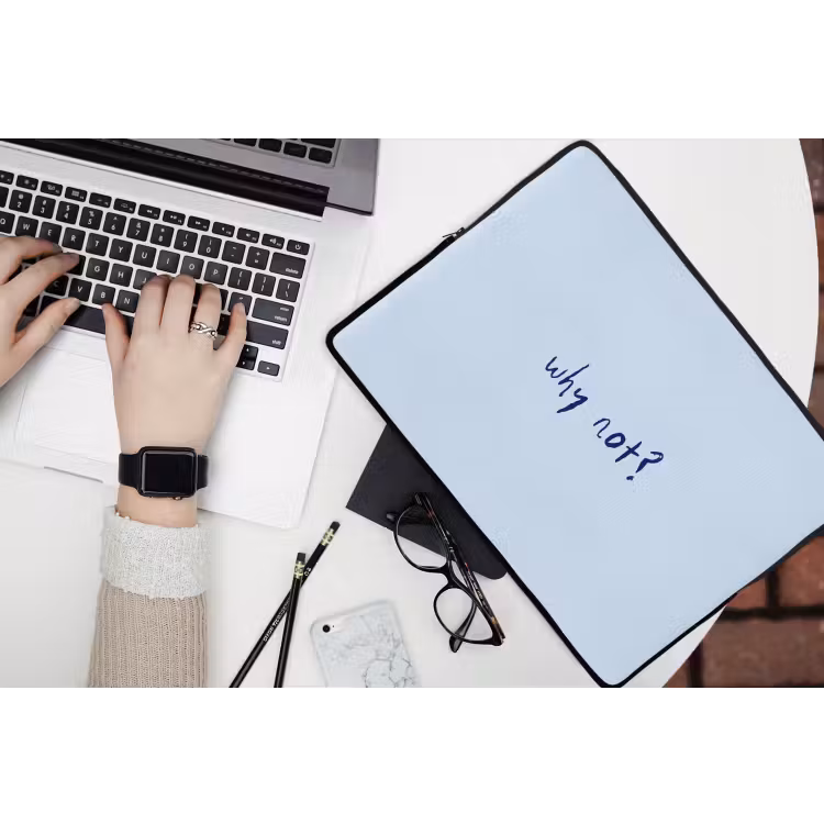 Laptophoes - Why not - Blauw - Donker blauw - Quote — 3