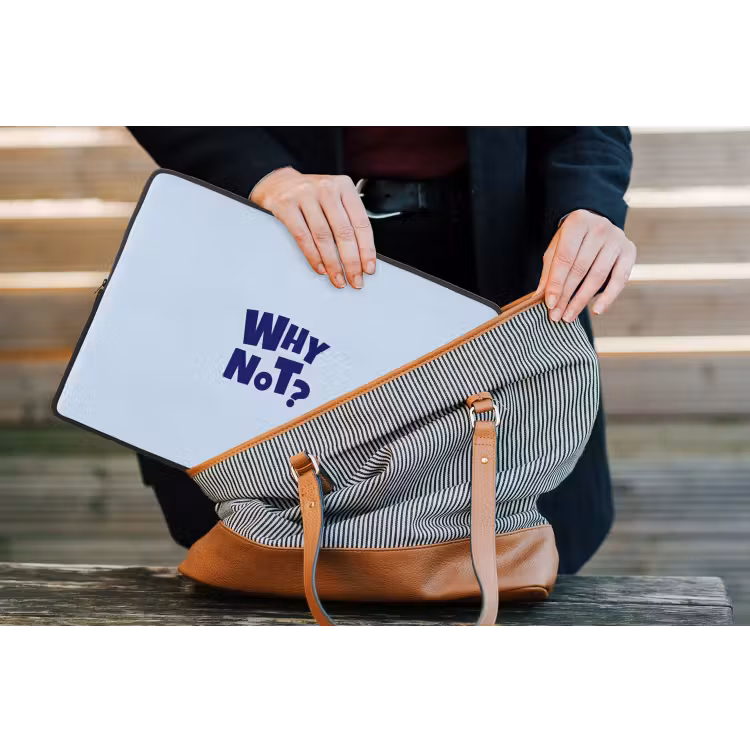 Laptophoes - Why not - Blauw - Licht blauw - Quote — 4