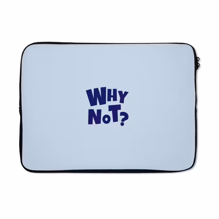 Laptophoes - Why not - Blauw - Licht blauw - Quote — 5