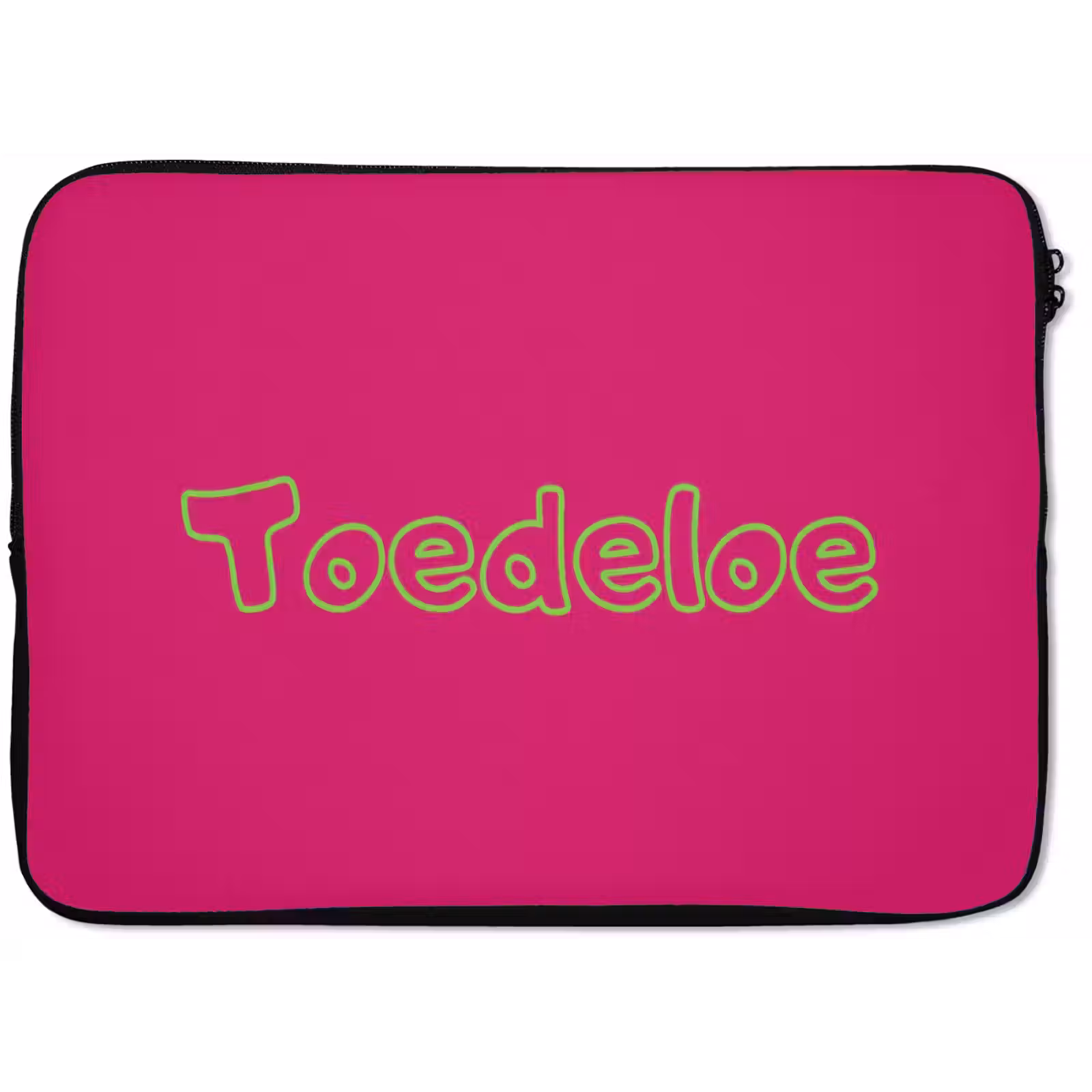 Laptophoes - Toedeloe - Groen - Roze — 1