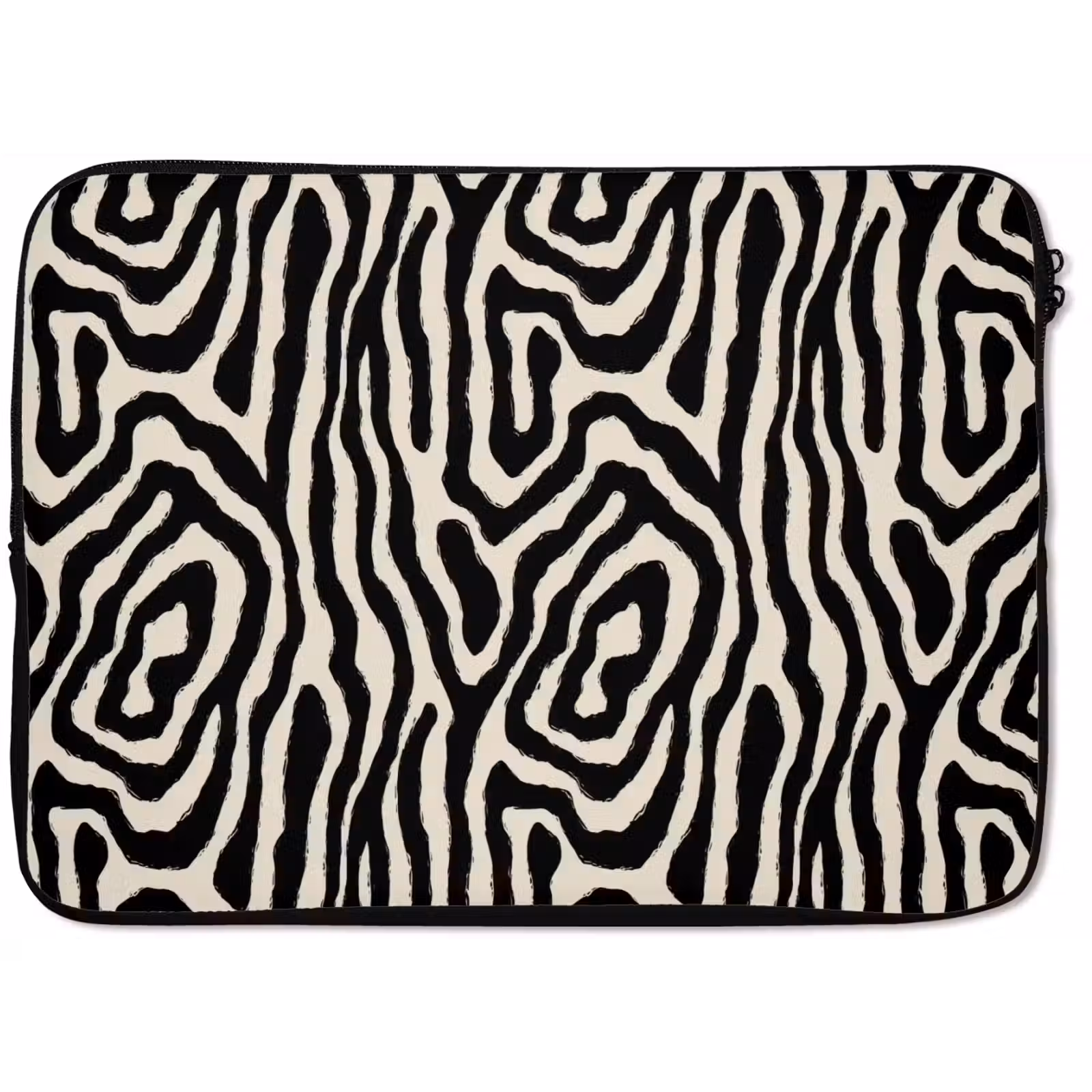 Laptophoes - Zebra - Zwart - Abstract — 1